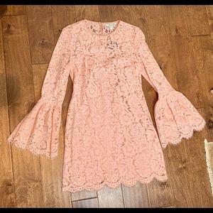 Rachel Zoe blush pink lace mini dress small Sz 6